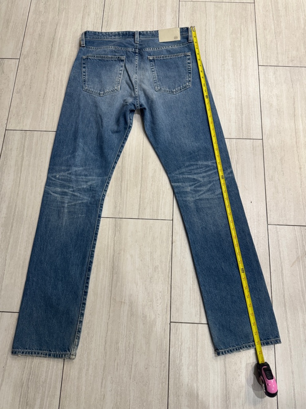 Ag Adriano Goldschmied Men's Straight Leg Denim Jeans - Blue Wash - Picture 2 of 9